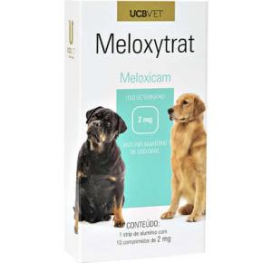 Anti-Inflamatório Meloxicam Meloxytrat - Cartela 10 Comprimidos 2MG - UCBVET 