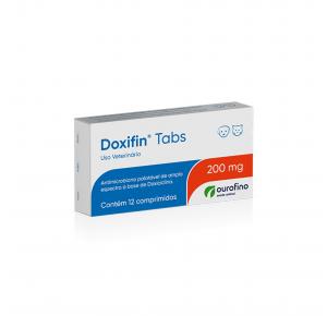 Antibiótico Doxifin Tabs para Cães e Gatos com 12 Comprimidos Ourofino 200mg