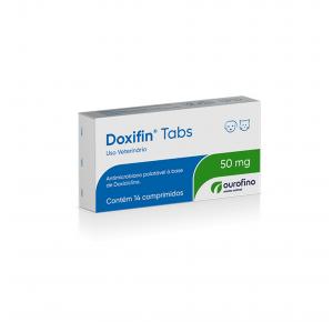 Antibiótico Doxifin Tabs para Cães e Gatos com 14 Comprimidos Ourofino 50mg