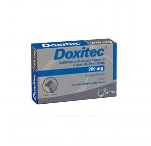 Antibiotico Doxitec para Cães e Gatos com 16 Comprimidos Syntec 200mg