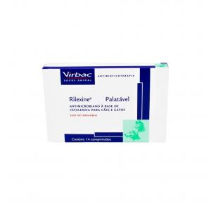 Antibiótico Rilexine Palatável com 14 Comprimidos Virbac 600mg