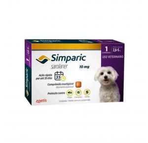 Antipulgas Simparic Cães de 2.6 à 5kg 1 Comprimido