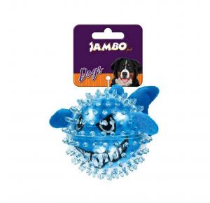 Brinquedo Mordedor de Pelúcia Tubarão Spiky Ball Jambo Pet