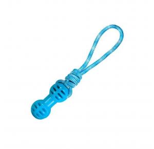 Brinquedo Mordedor para Cães Corda TPR Dumbbel Azul Jambo Pet