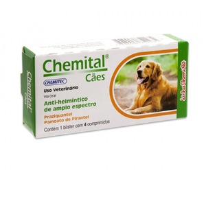 Vermifugo Chemital Cães  (4 comprimidos )