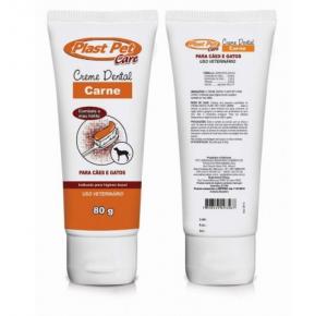 Creme Dental Plast Pet Carne 80Gr