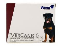 Ivercanis 6mg 4 comprimidos World Ivermectina Cães