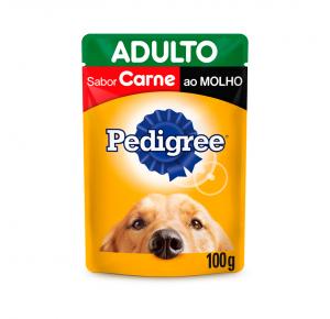 Ração Úmida Pedigree Sachê para Cães Adultos - Carne ao Molho 100g
