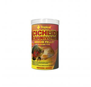 Ração Cichlid Carnivore Medium Pellet 180g Tropical