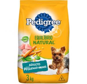 Ração Pedigree Equilíbrio Natural para Cães Adultos de Raças Pequenas 3kg
