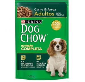 Ração Úmida Nestlé Purina Dog Chow Carne para Cães Adultos Raças Pequenas 100g