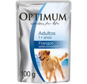 Ração Umida Optimum Sachê para Cães Adultos Sabor Frango - 100g