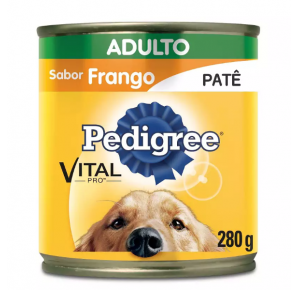 Ração Úmida Pedigree Patê Lata para Cães Adultos Sabor Frango - 280g