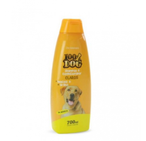 Shampoo 100% Dog pelos claros 700ml