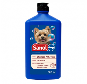 Shampoo Antipulgas Sanol Dog para Cães 500mL