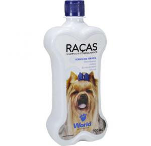 Shampoo e Condicionador World Veterinária Raças Yorkshire Terrier 500mL