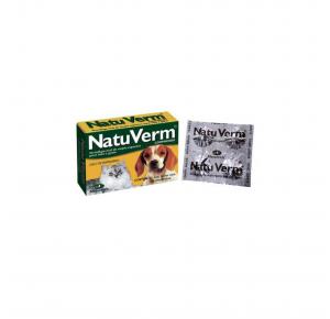 Vermífugo NatuVerm para Cães e Gatos com 4 Comprimidos Vetbras