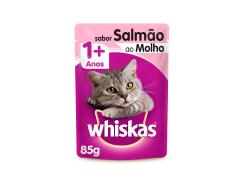 Whiskas Sachê para Gatos Adultos Sabor Salmão ao Molho - 85g
